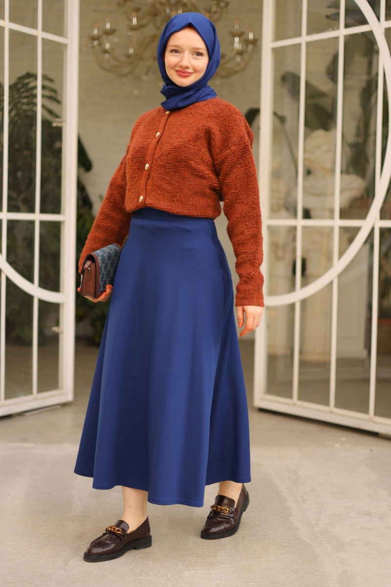 Zaria Kiremit Triko Hırka