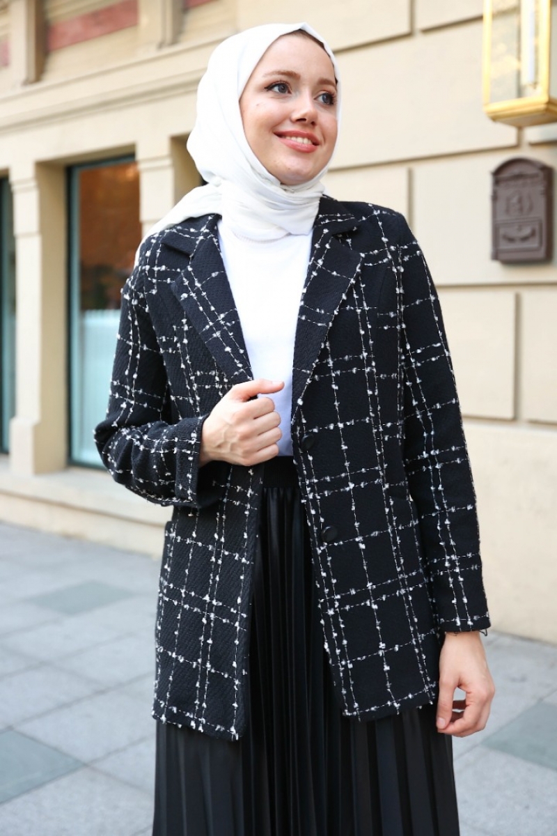 Anora Siyah Tüvit Ceket
