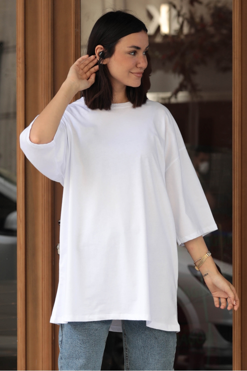 Beneza Beyaz T-Shirt