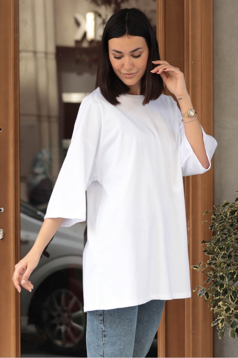 Beneza Beyaz T-Shirt