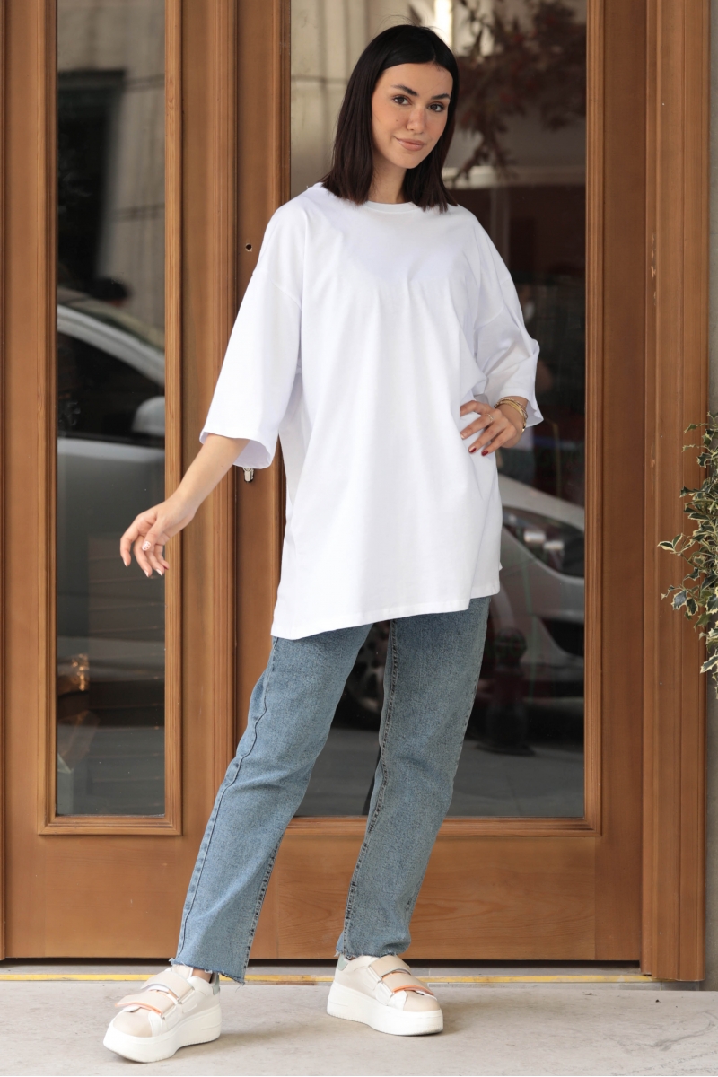 Beneza Beyaz T-Shirt