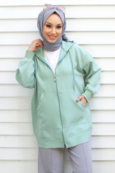 Buruno Mint Yeşili Hırka