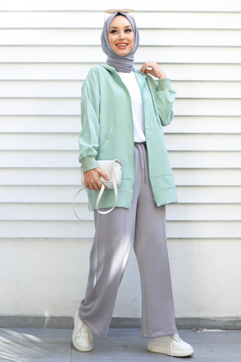 Buruno Mint Yeşili Hırka