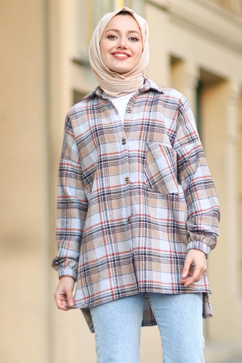 Calon Bej Oduncu Gömlek