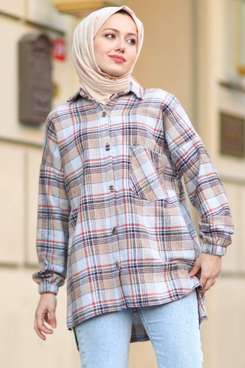Calon Bej Oduncu Gömlek