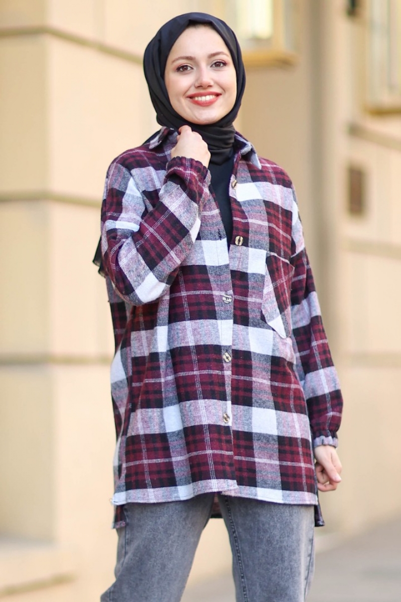 Calon Bordo Oduncu Gömlek