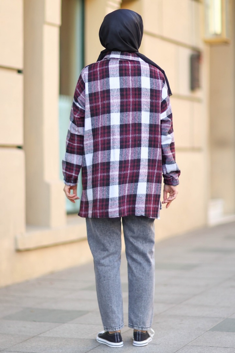 Calon Bordo Oduncu Gömlek