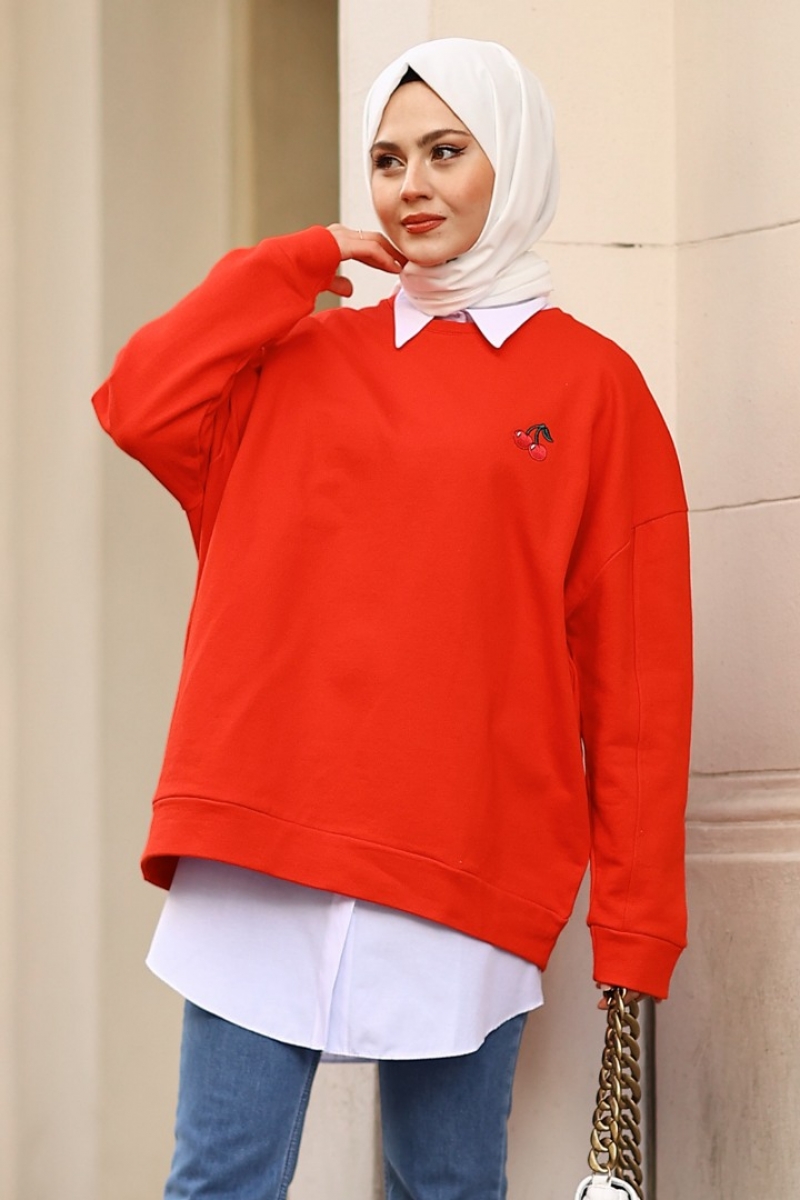 Fruit Kırmızı Sweat