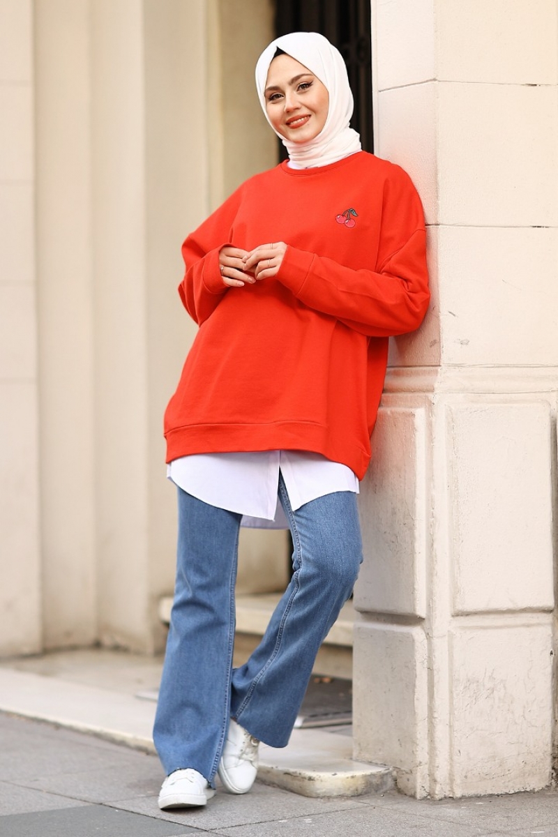 Fruit Kırmızı Sweat