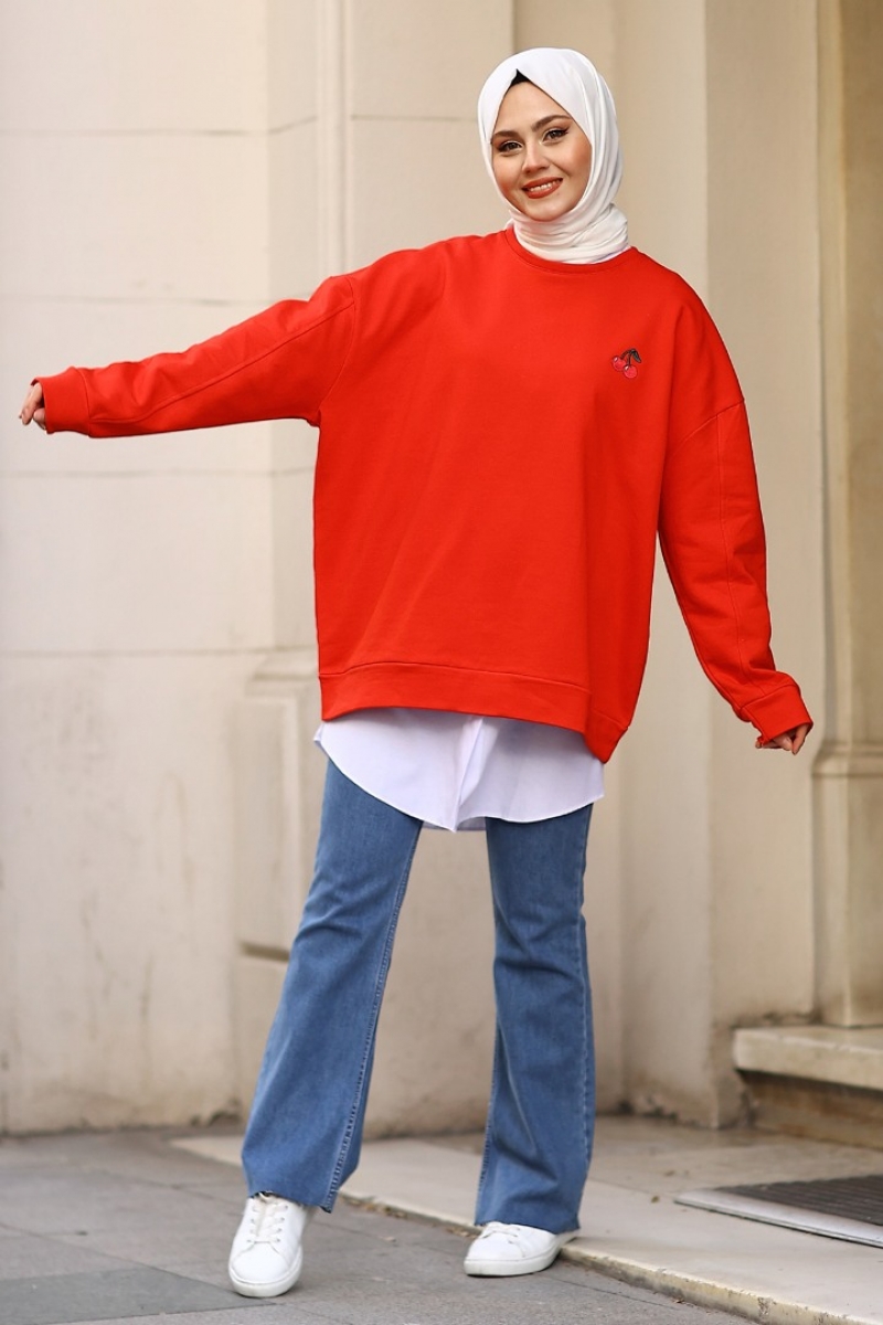 Fruit Kırmızı Sweat