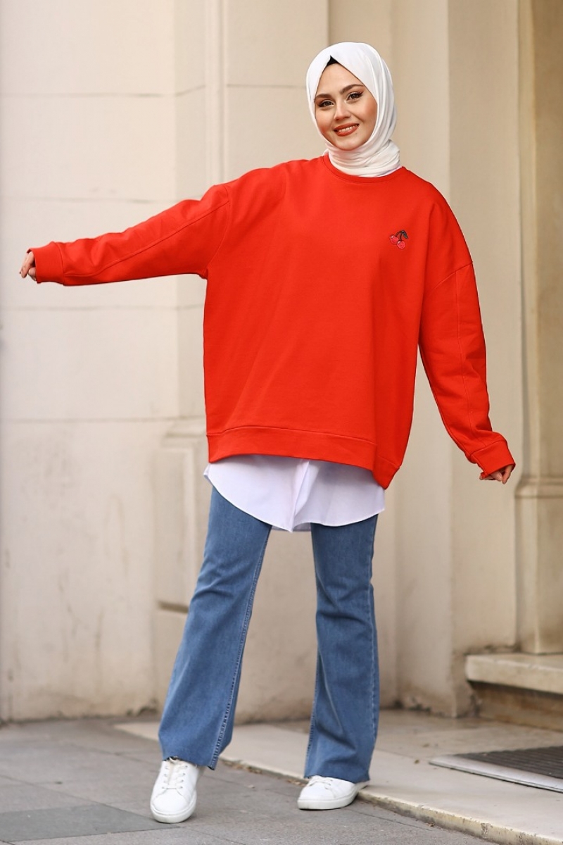 Fruit Kırmızı Sweat