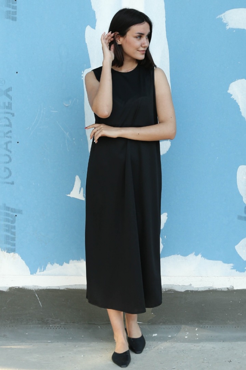 Jüpon Siyah Astar Elbise