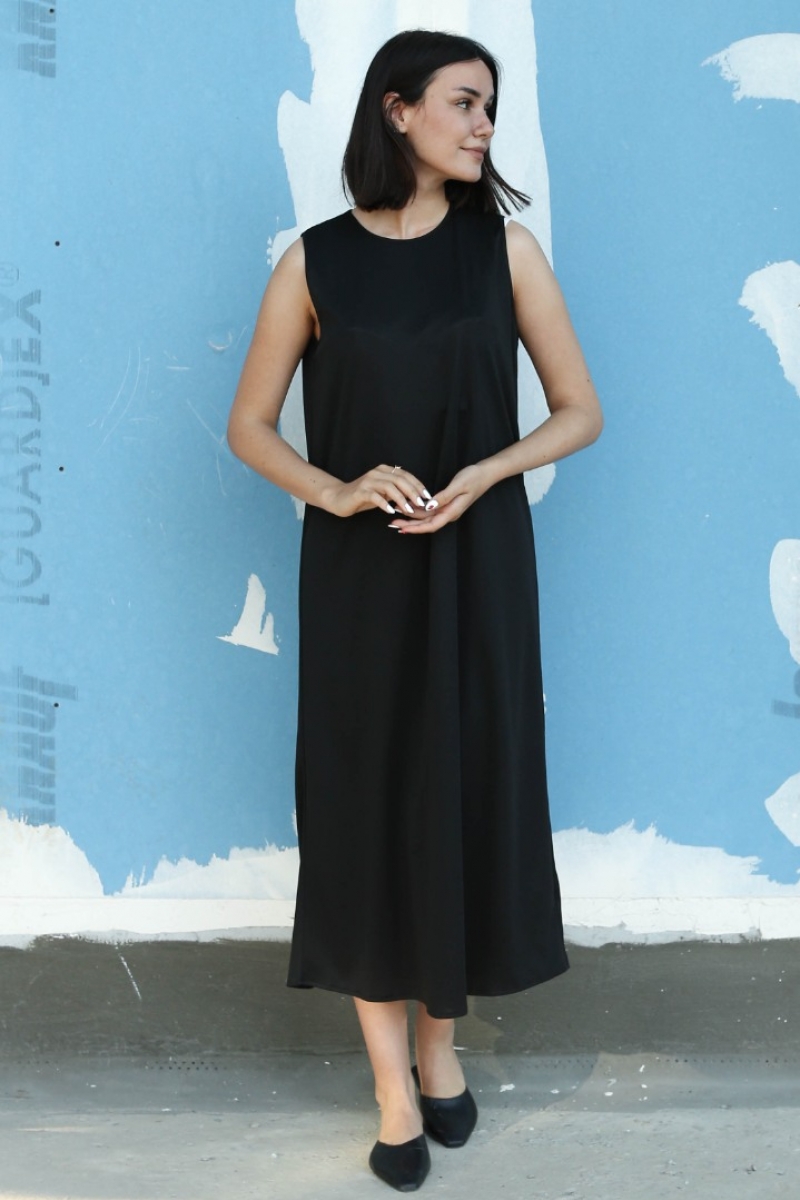 Jüpon Siyah Astar Elbise