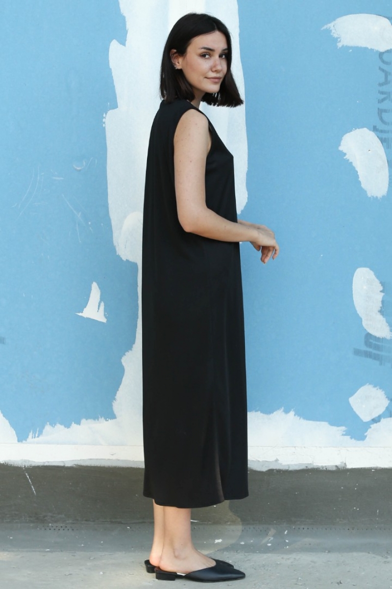 Jüpon Siyah Astar Elbise