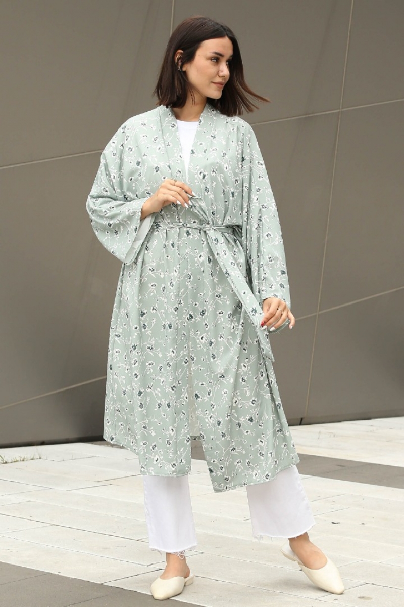 Konate Mint Yeşili Kimono