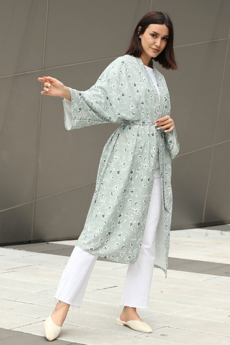 Konate Mint Yeşili Kimono