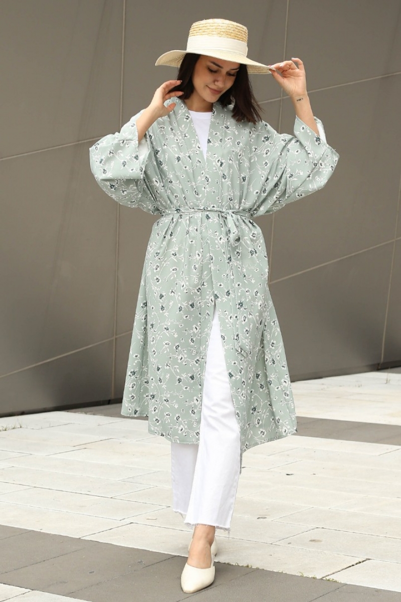 Konate Mint Yeşili Kimono