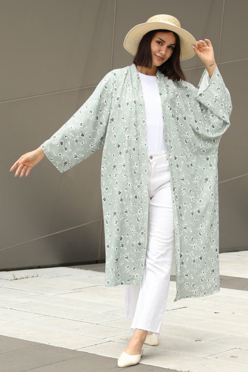 Konate Mint Yeşili Kimono