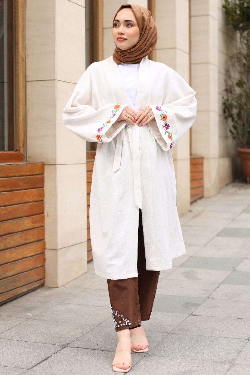 Lizon Ekru Kimono