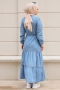 Mahima Açık Mavi Kot Elbise