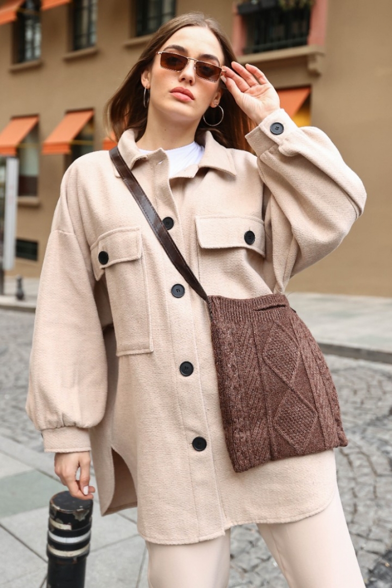 Marika Kahverengi Triko Çanta