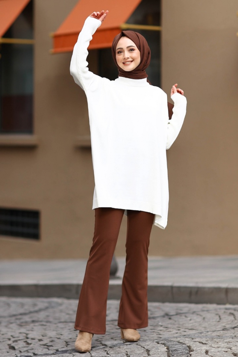 Merida Beyaz Tunik