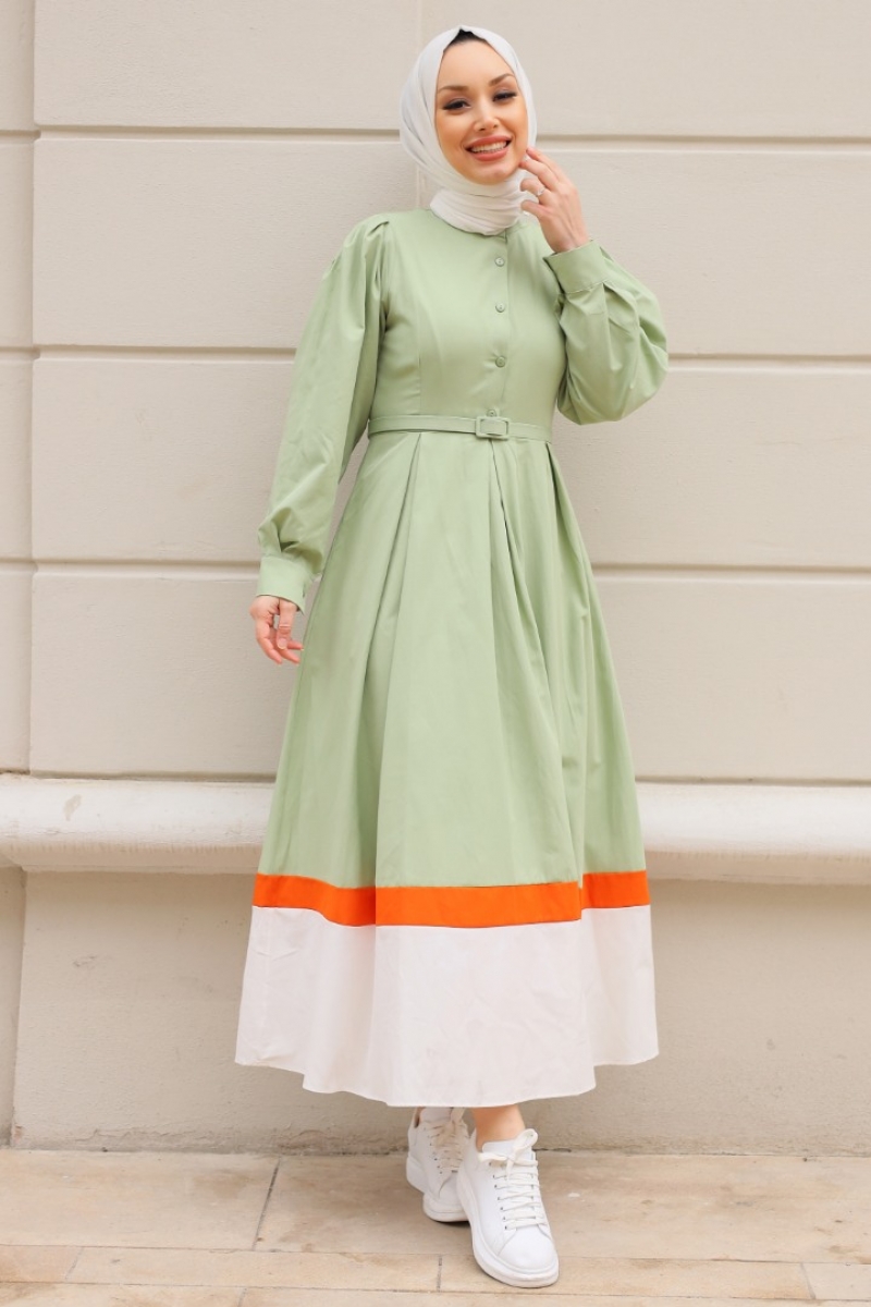 Minyu Mint Yeşili Elbise