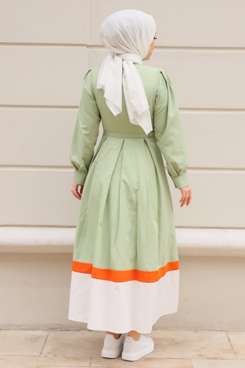 Minyu Mint Yeşili Elbise