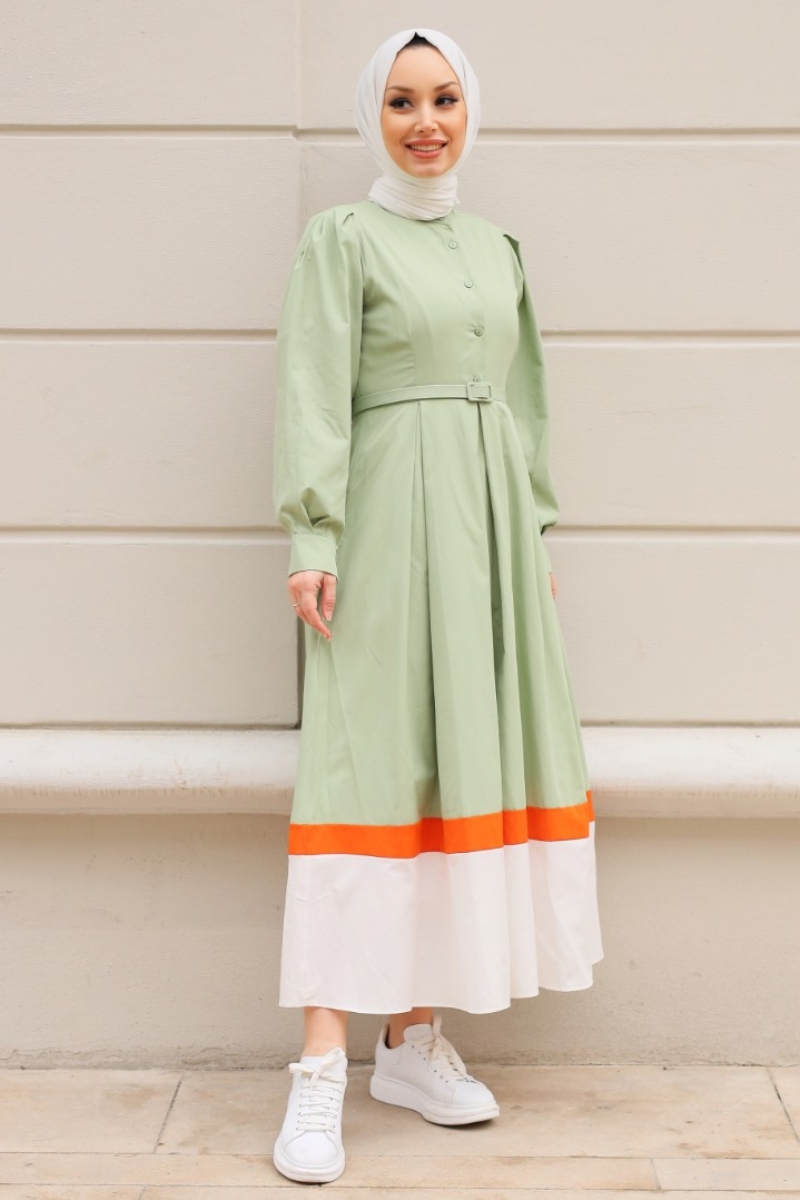 Minyu Mint Yeşili Elbise