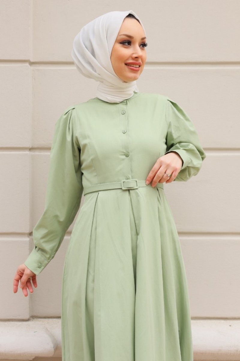 Minyu Mint Yeşili Elbise