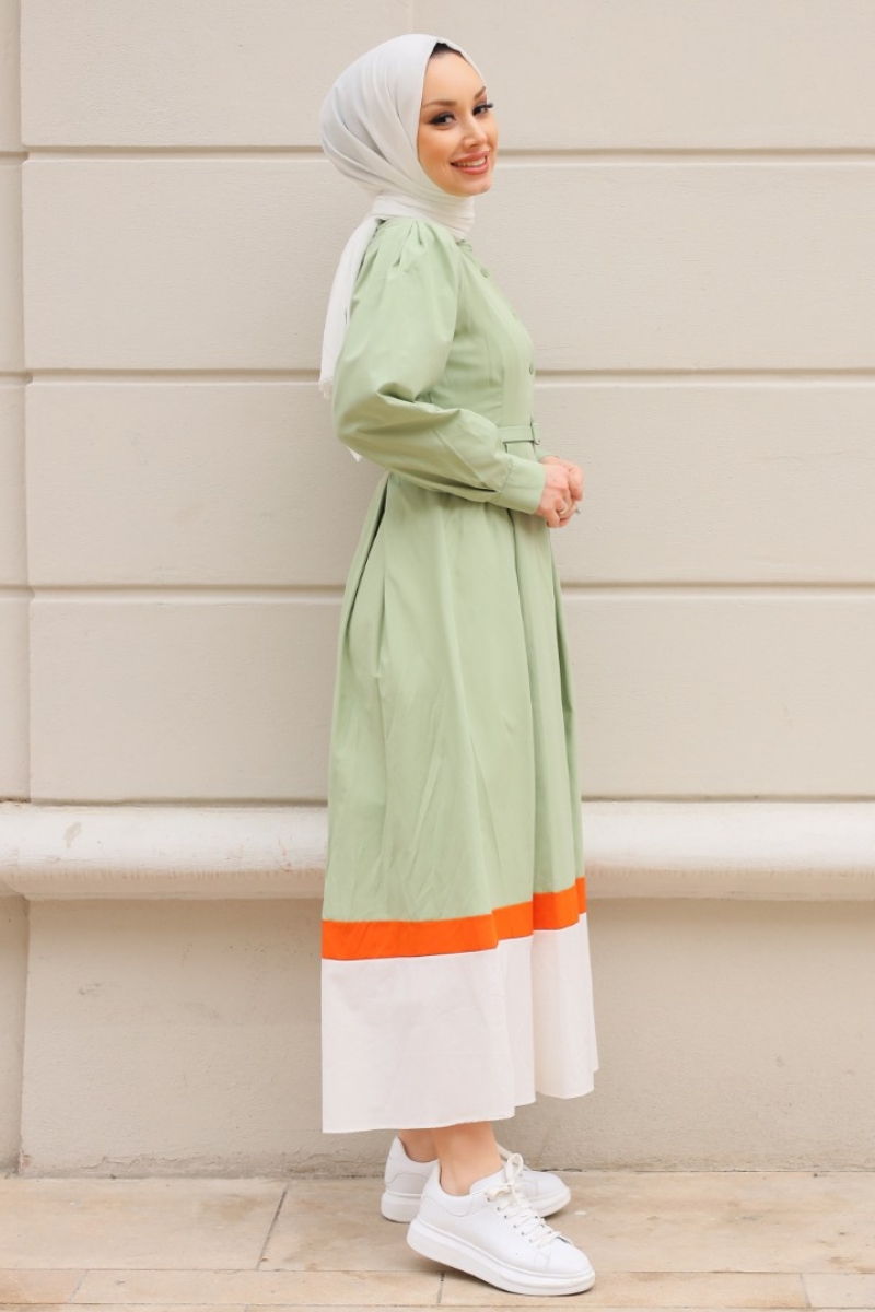 Minyu Mint Yeşili Elbise