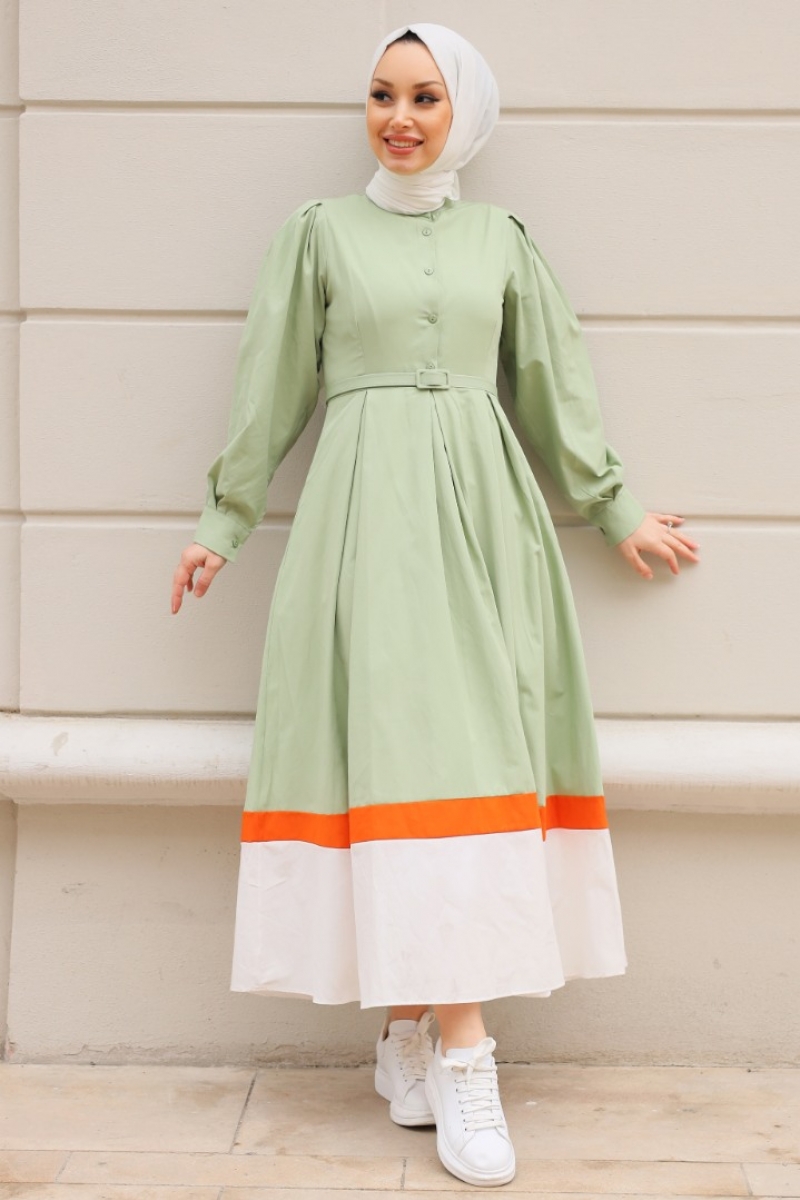 Minyu Mint Yeşili Elbise