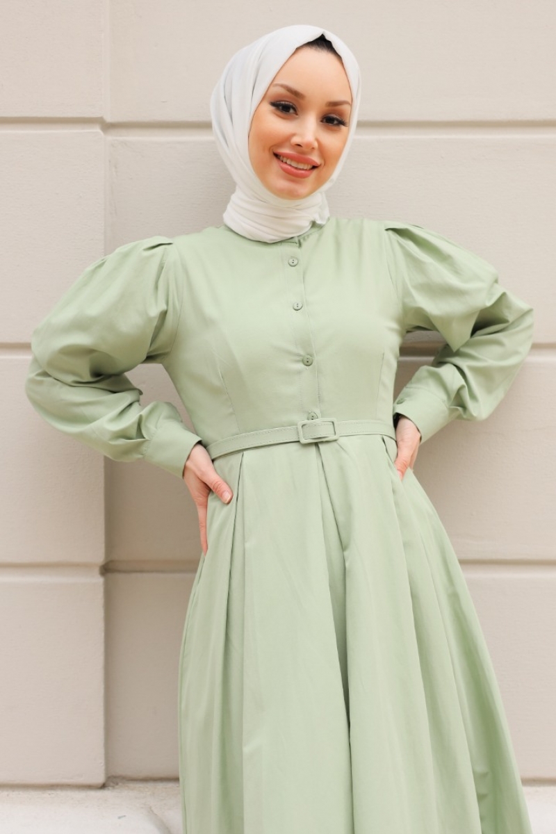 Minyu Mint Yeşili Elbise