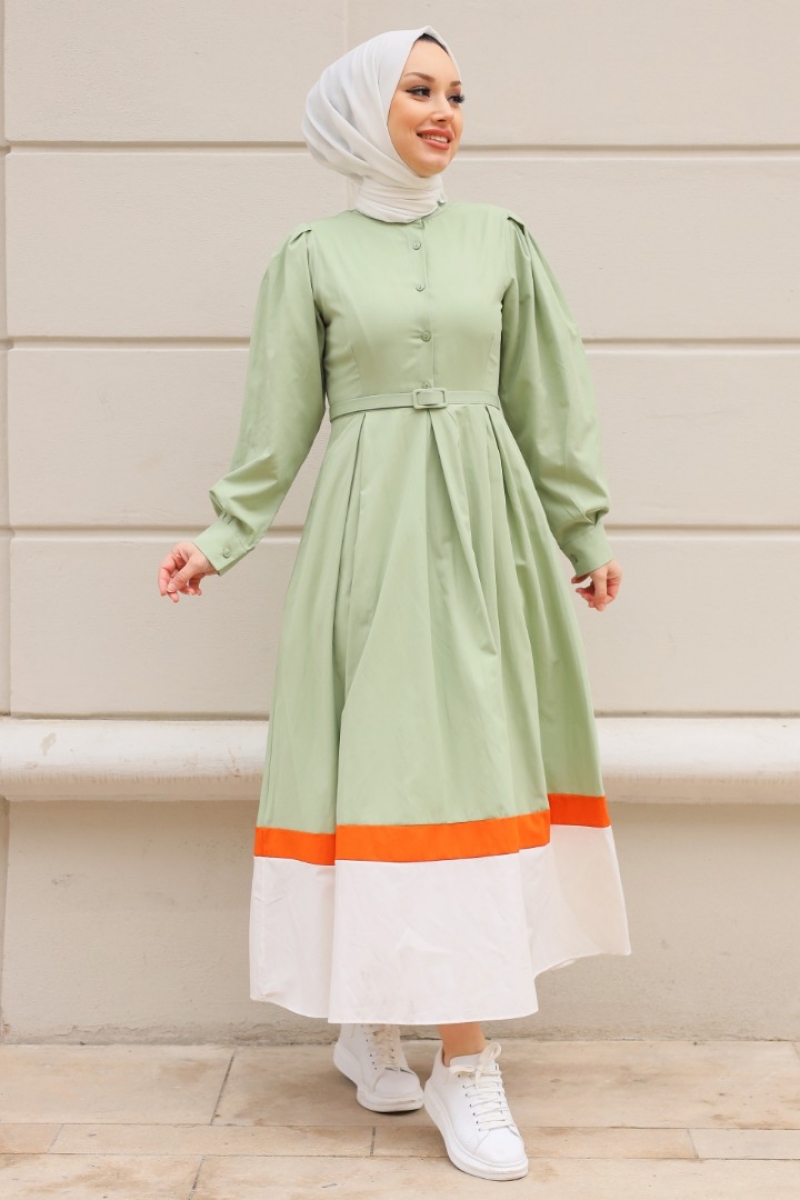 Minyu Mint Yeşili Elbise