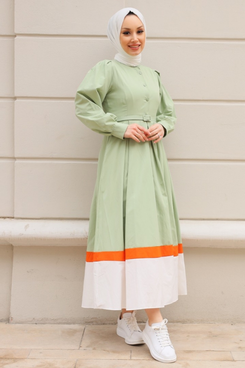 Minyu Mint Yeşili Elbise