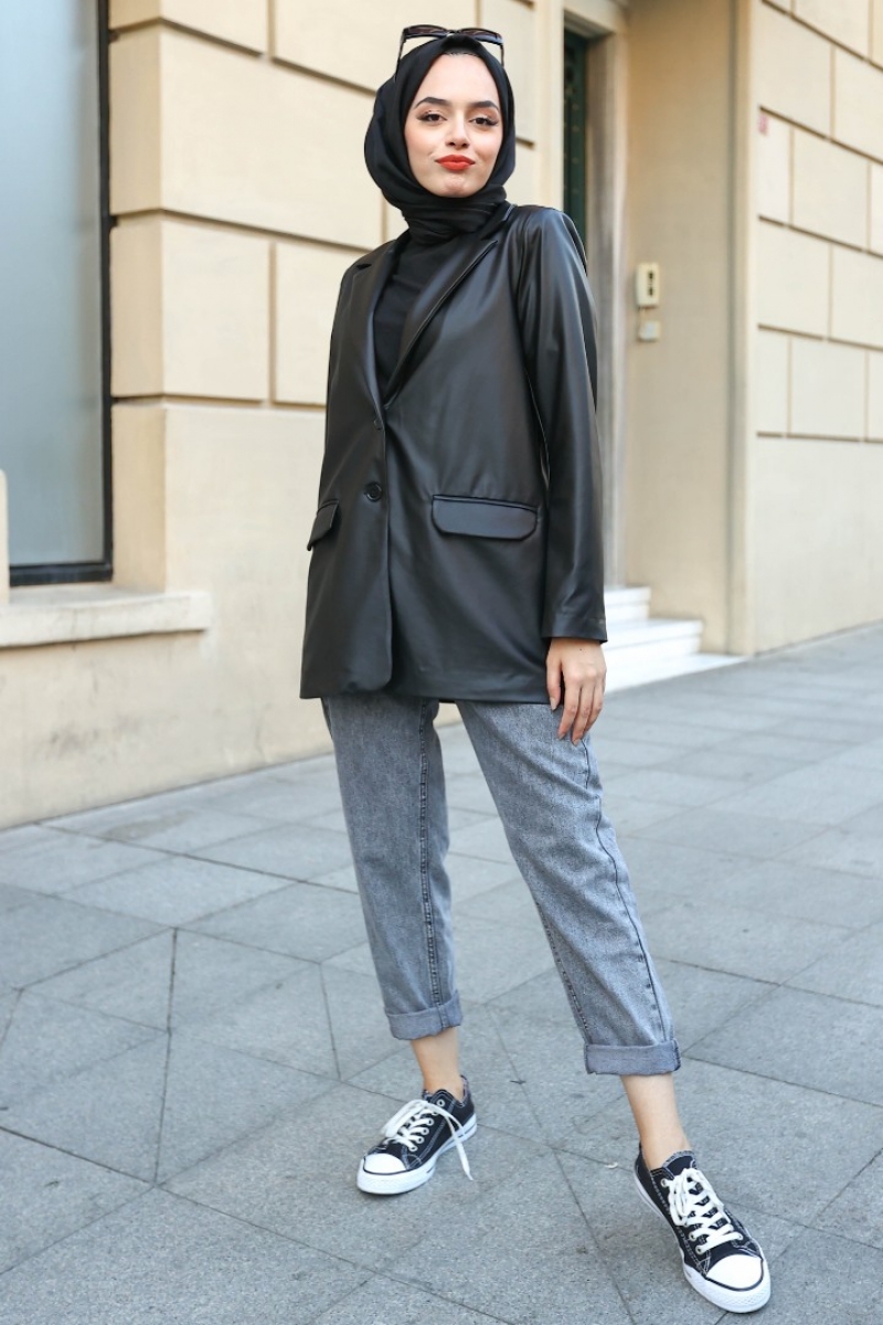 Mouna Siyah Ceket