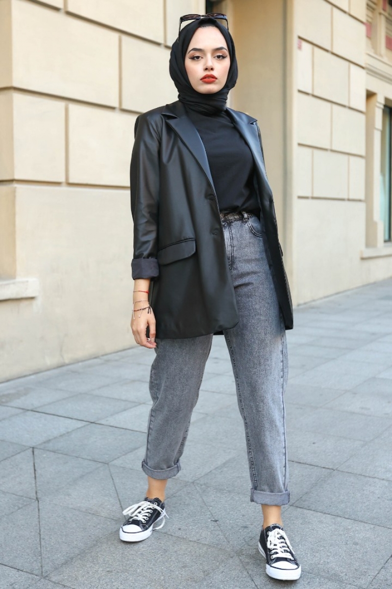 Mouna Siyah Ceket