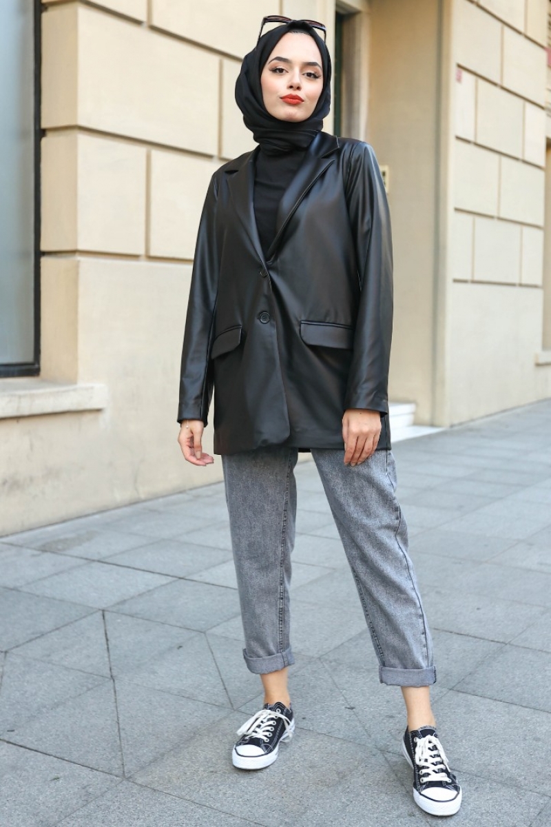 Mouna Siyah Ceket