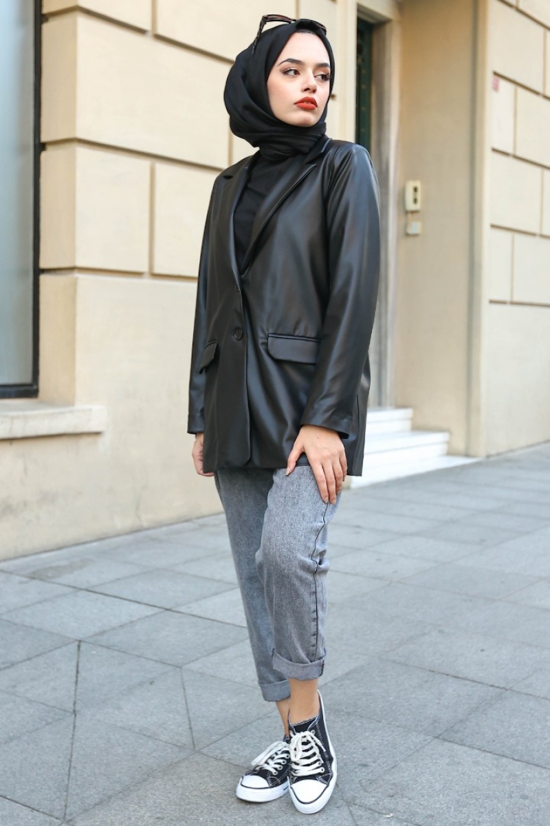 Mouna Siyah Ceket