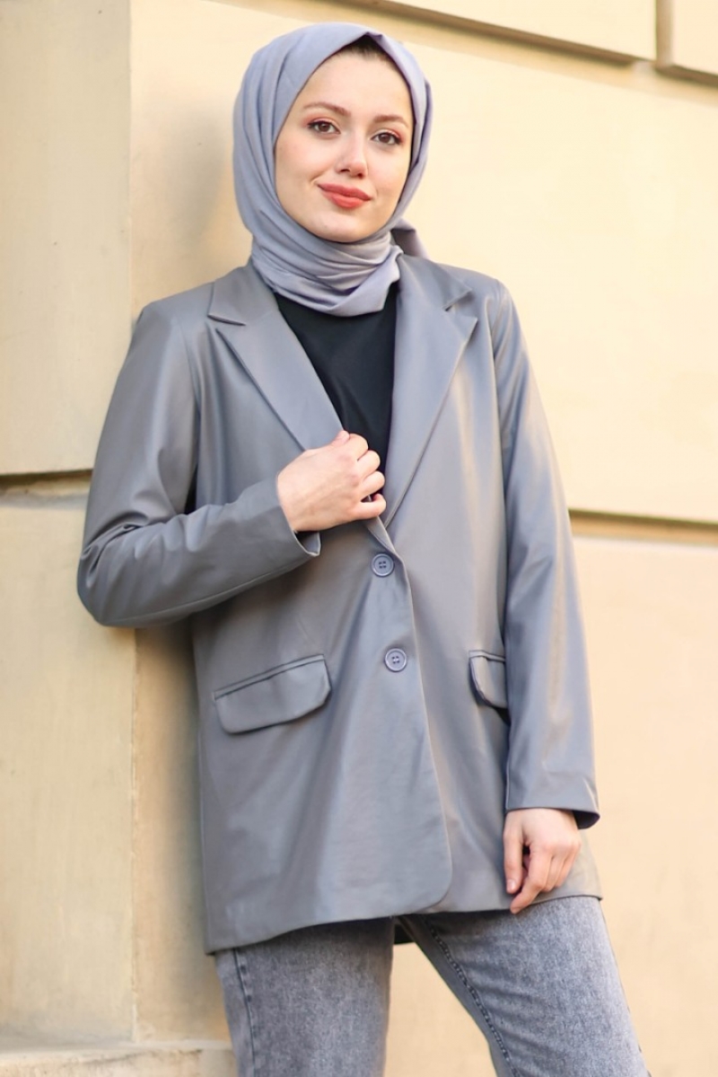 Mouna Gri Ceket