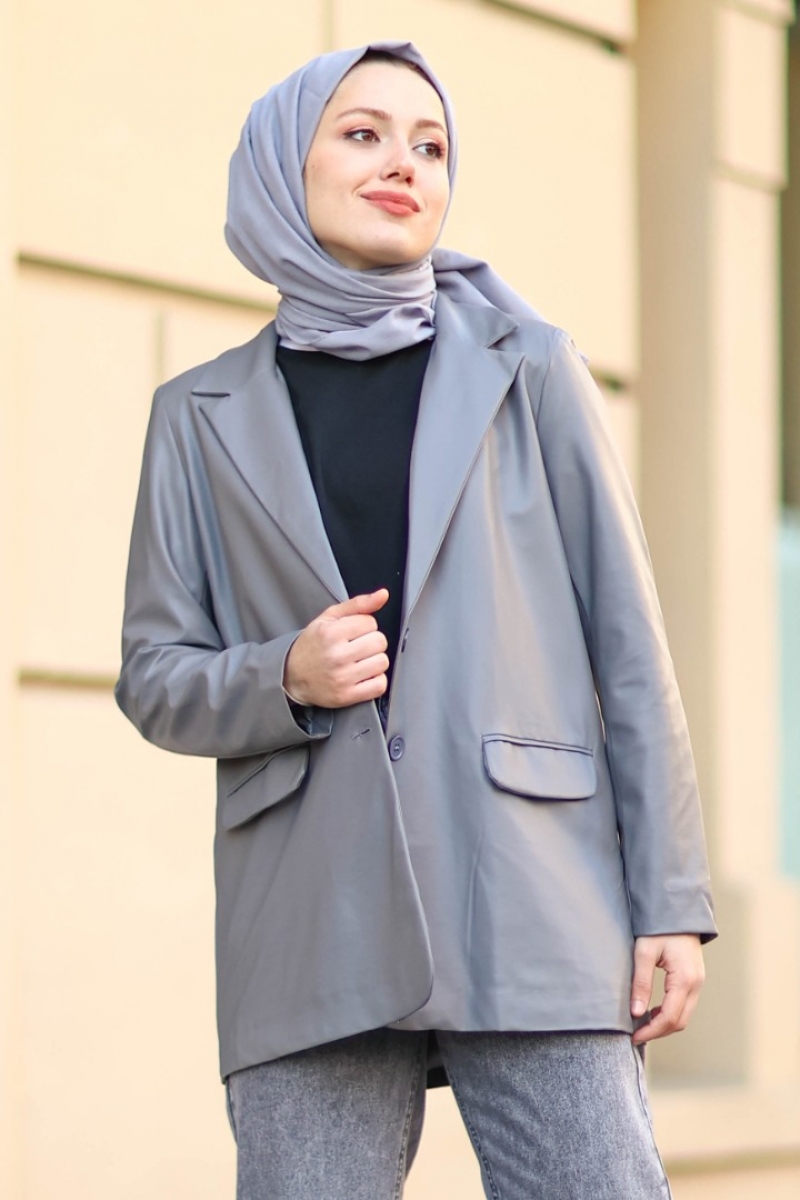 Mouna Gri Ceket