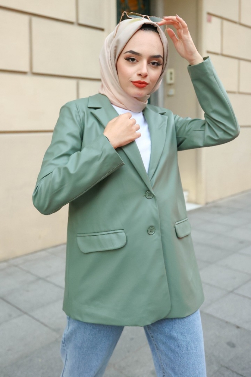 Mouna Açık Yeşil Ceket