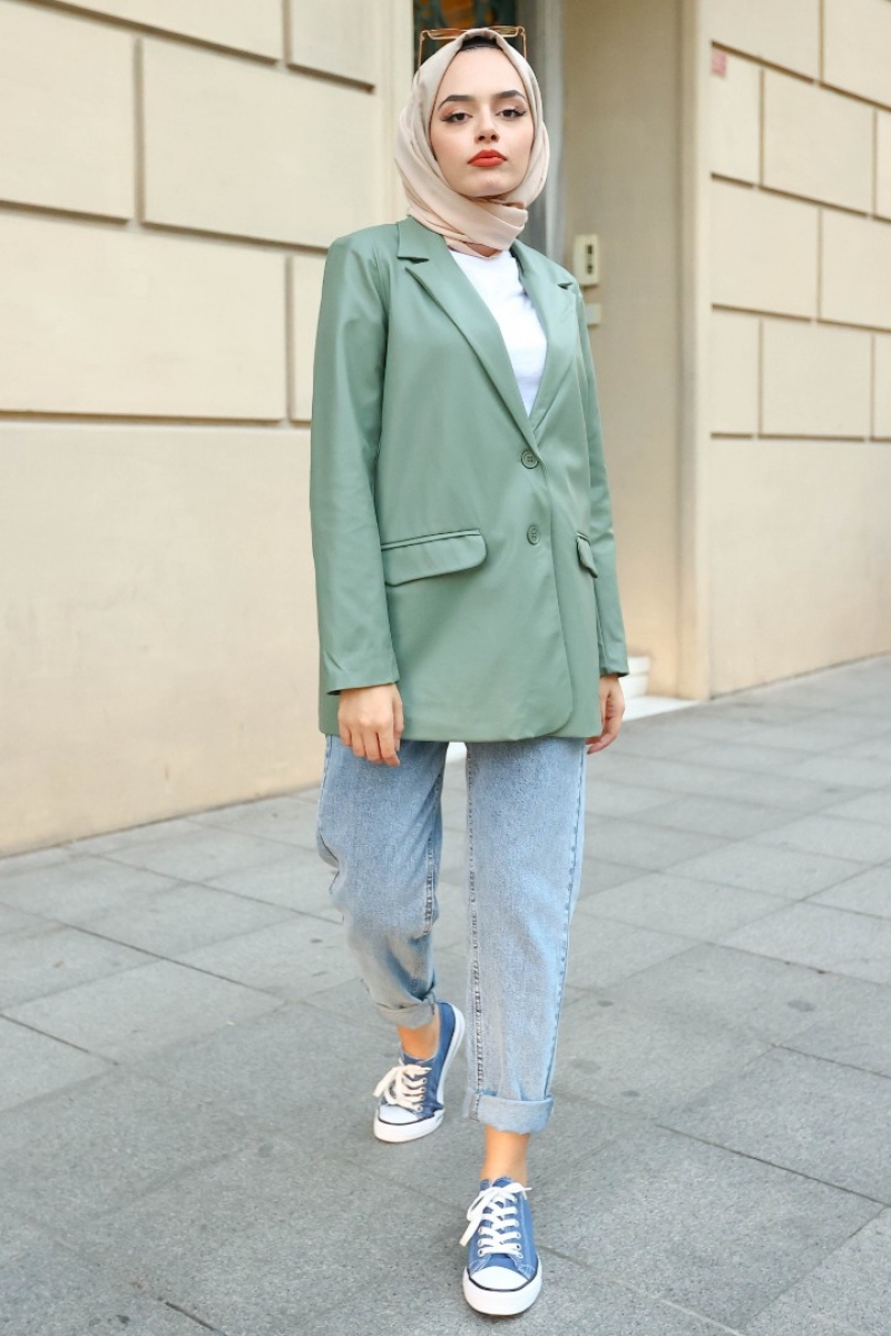 Mouna Açık Yeşil Ceket