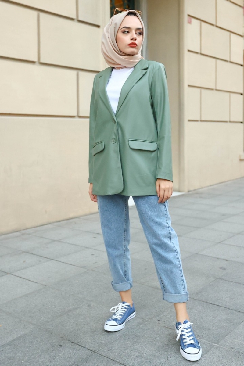 Mouna Açık Yeşil Ceket