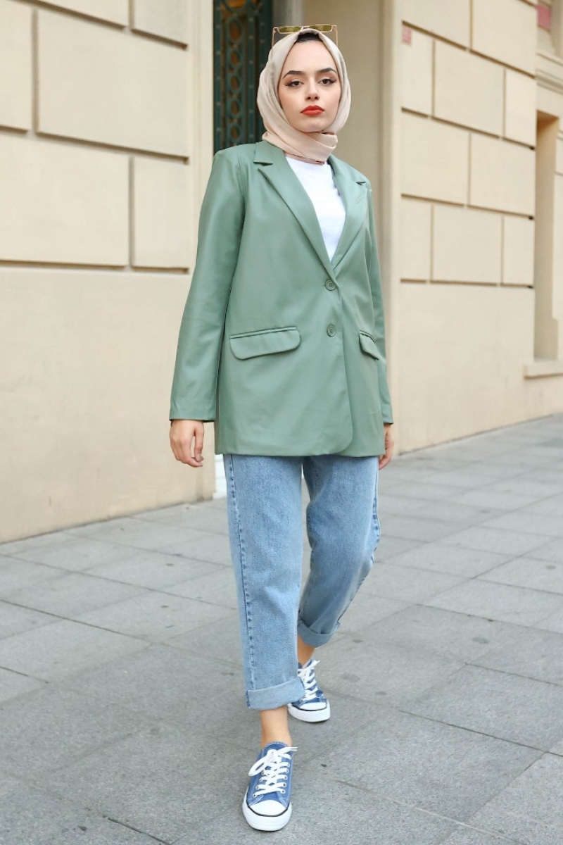 Mouna Açık Yeşil Ceket