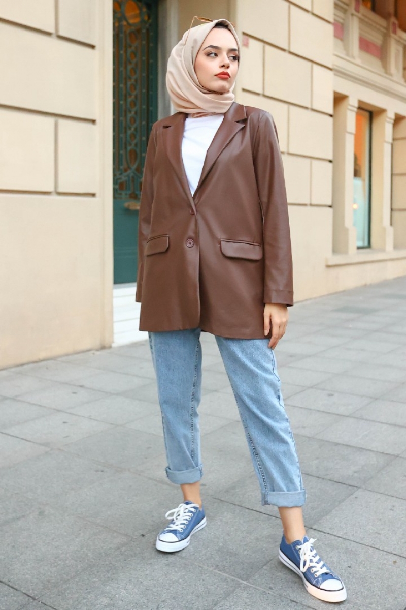 Mouna Kahverengi Ceket