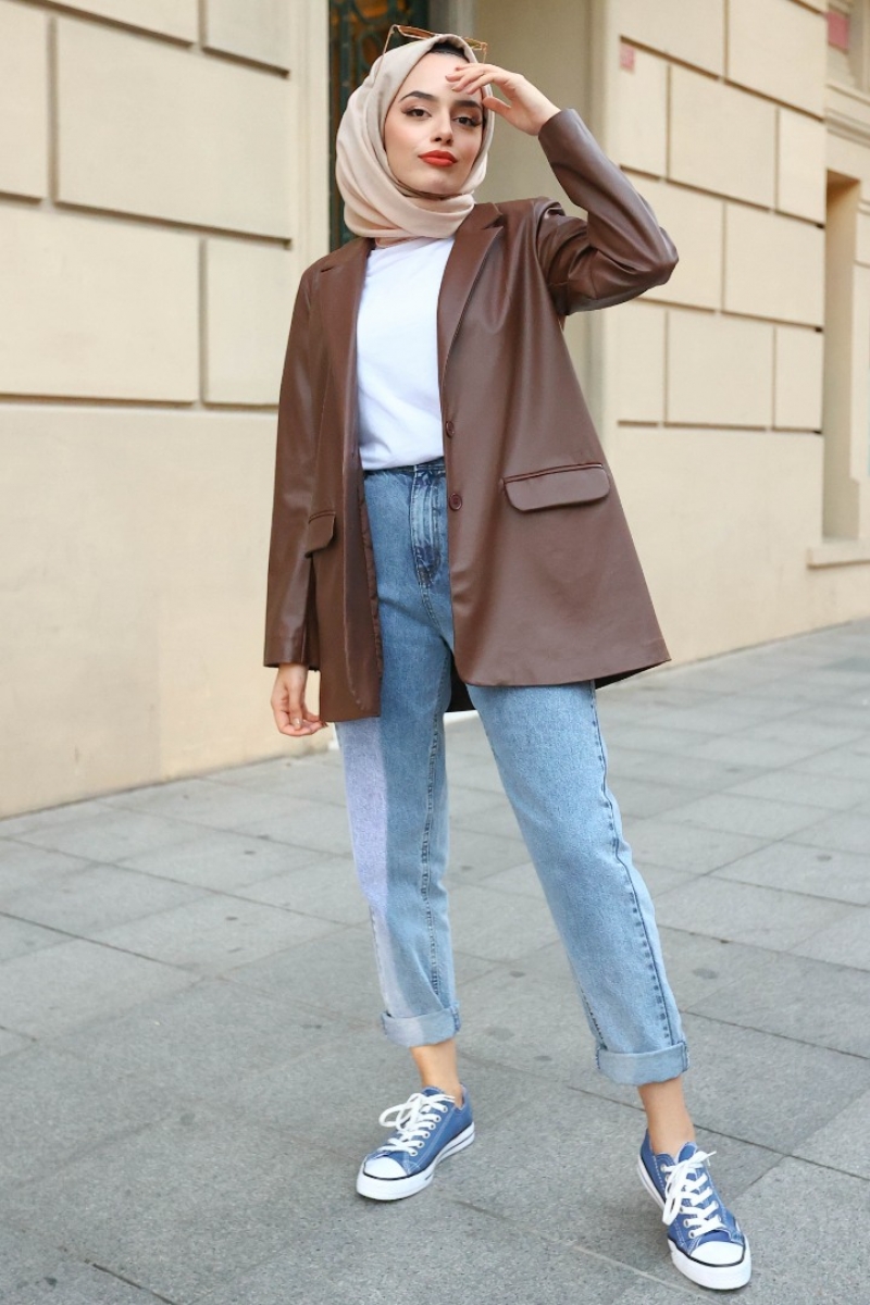 Mouna Kahverengi Ceket