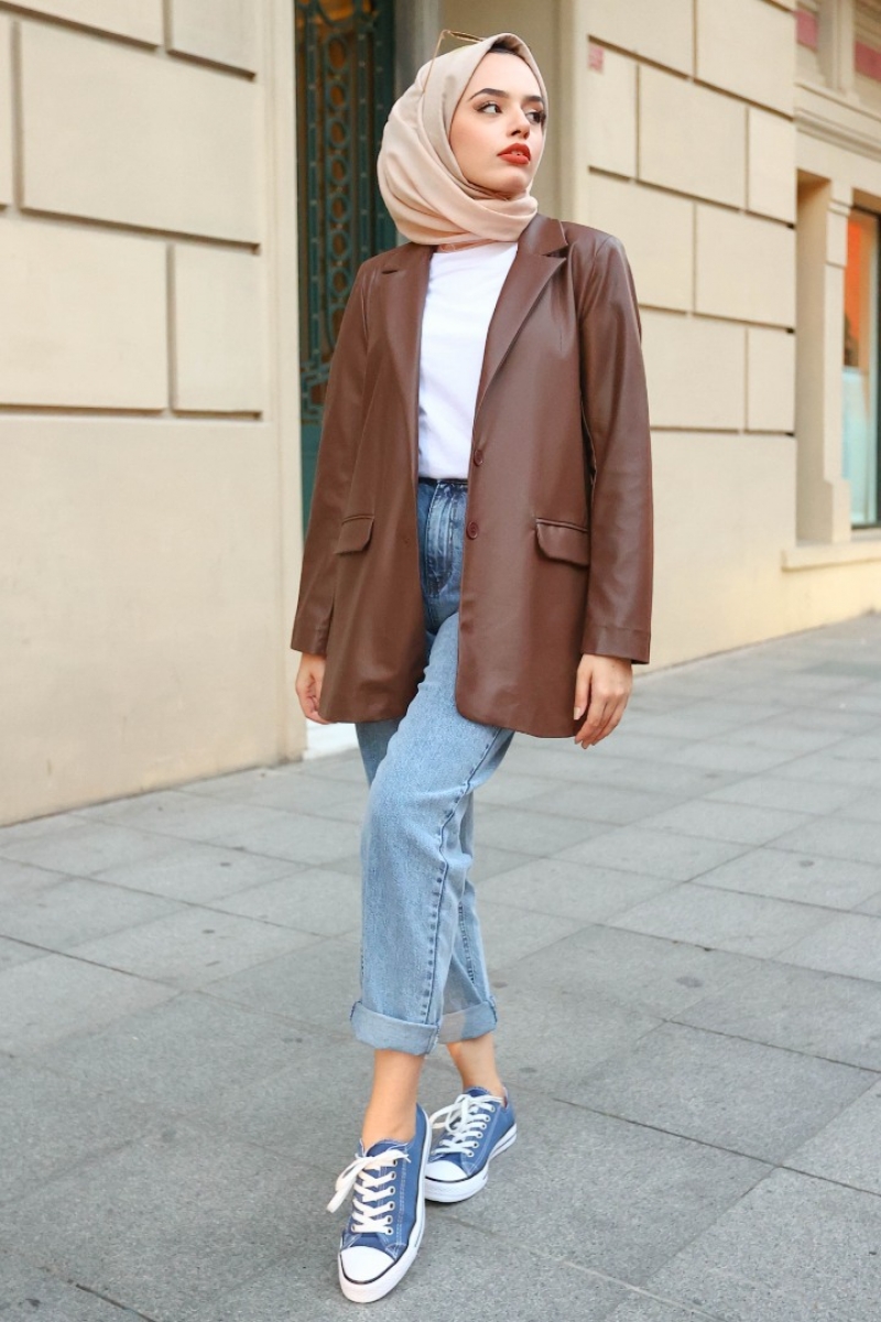 Mouna Kahverengi Ceket