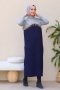 Olive Lacivert Elbise