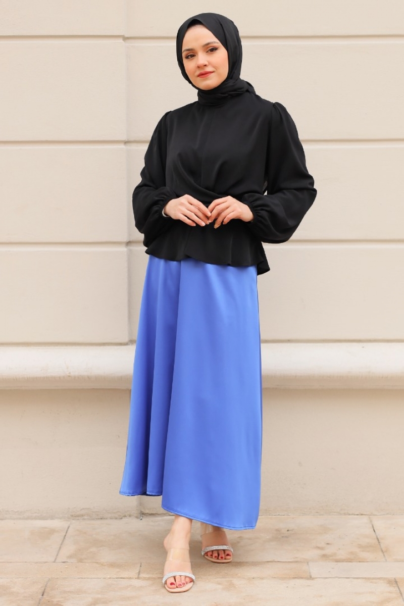 Pela Saks Mavisi Etek